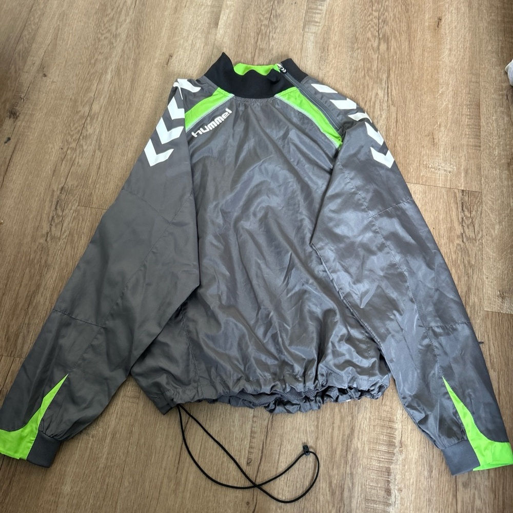 Hummel Charcoal and Lime Jacket
